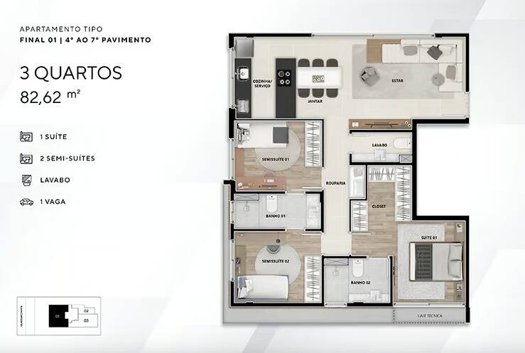Apartamento, 3 quartos - Foto 11