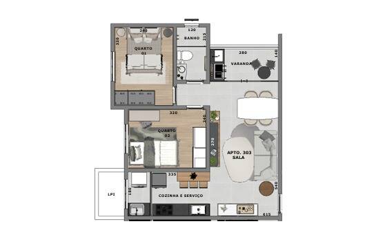 Apartamento, 2 quartos - Foto 3