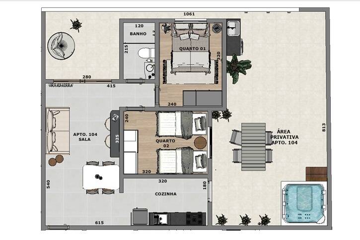 Apartamento, 2 quartos, 29 m² - Foto 3