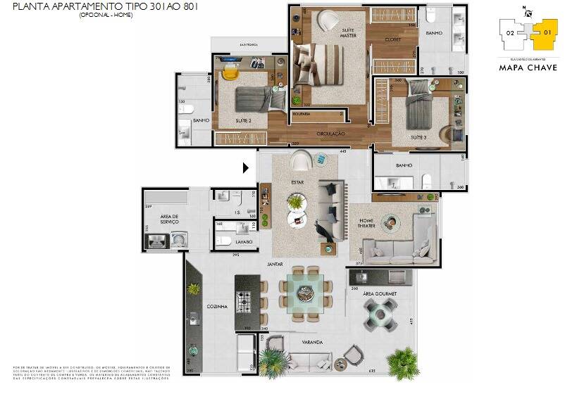 Apartamento, 4 quartos - Foto 2