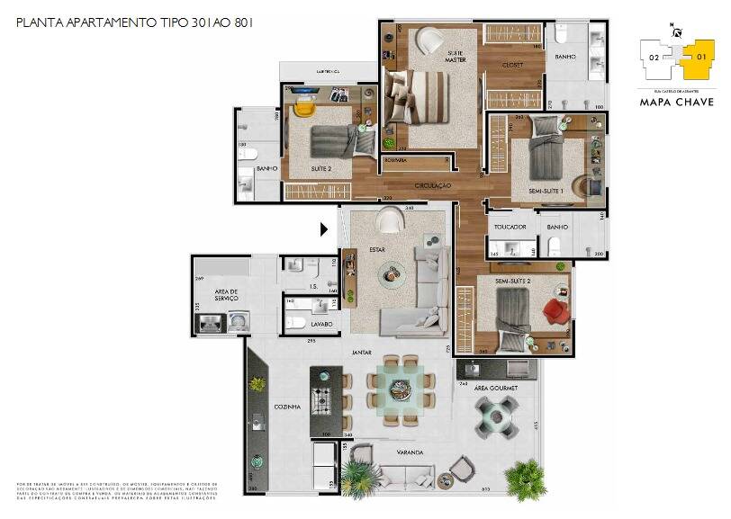 Apartamento, 4 quartos - Foto 3